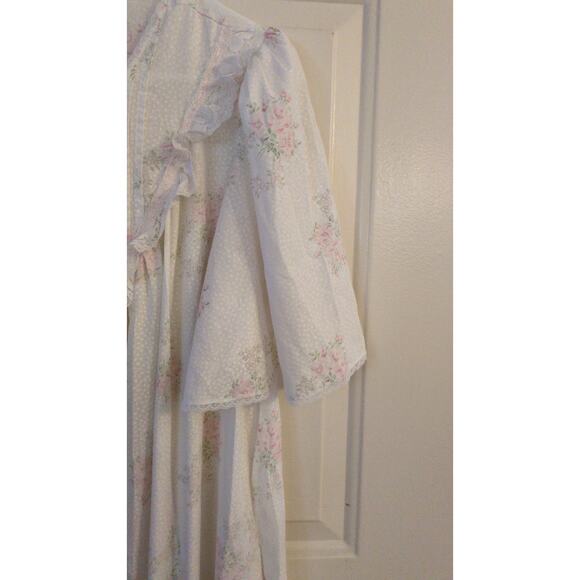 Vintage Victoria Nightgown by Gilligan O"Malley Pink White Floral Med Prairie - Picture 4 of 8